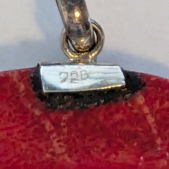 CREATURE COUTURE 925 Sterling Silver Dolphin Pendant with Enhanced Coral - Picture 4 of 4